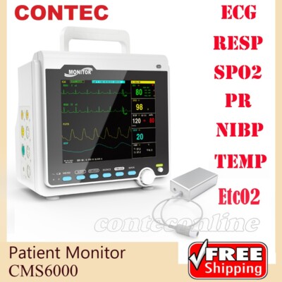 ETCO2 Capnography Vital Signs Patient Monitor,6 Parameter CONTEC CMS6000