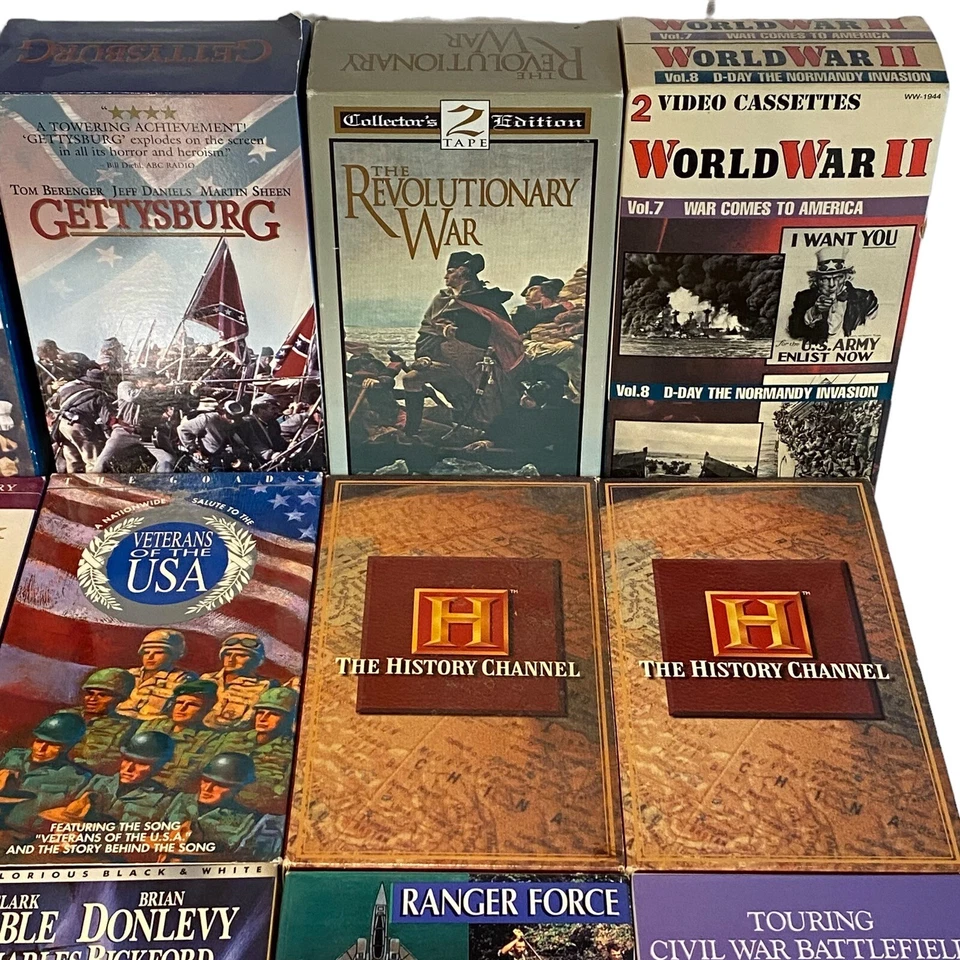 23 CLASSIC Movies John Wayne Western Cowboy Civil War WWII VHS Tape LARGE LOT - Image 4 of 4