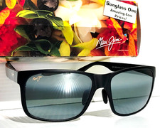 NEW Maui Jim RED SANDS Matte Black POLARIZED Grey Lens Sunglass 432-2M