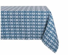 Ikat Outdoor 84" x 60" Tablecloth Blue - Design Imports