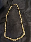 Vintage Citation Necklace Gold Tone Faux Pearl 24” Costume Fashion Jewelry