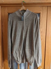 F/X Fusion Mens Mock Full Zip Sweater - Olive - Large Tall