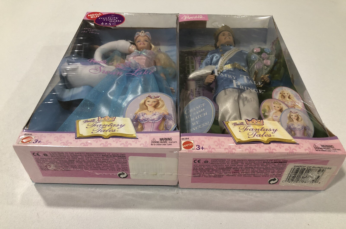 2003 Mattel Barbie of Swan Lake & Ken Fairy Tale Prince Odette