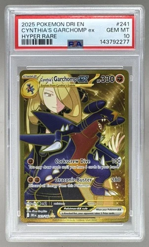 143792277 Cynthia's Garchomp ex 2025 Pokemon Destined Rivals #241 PSA 10