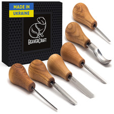 Beavercraft Wood Carving Gouges Kit Sc05 - Wood Carving Chisels Set Palm Gouge