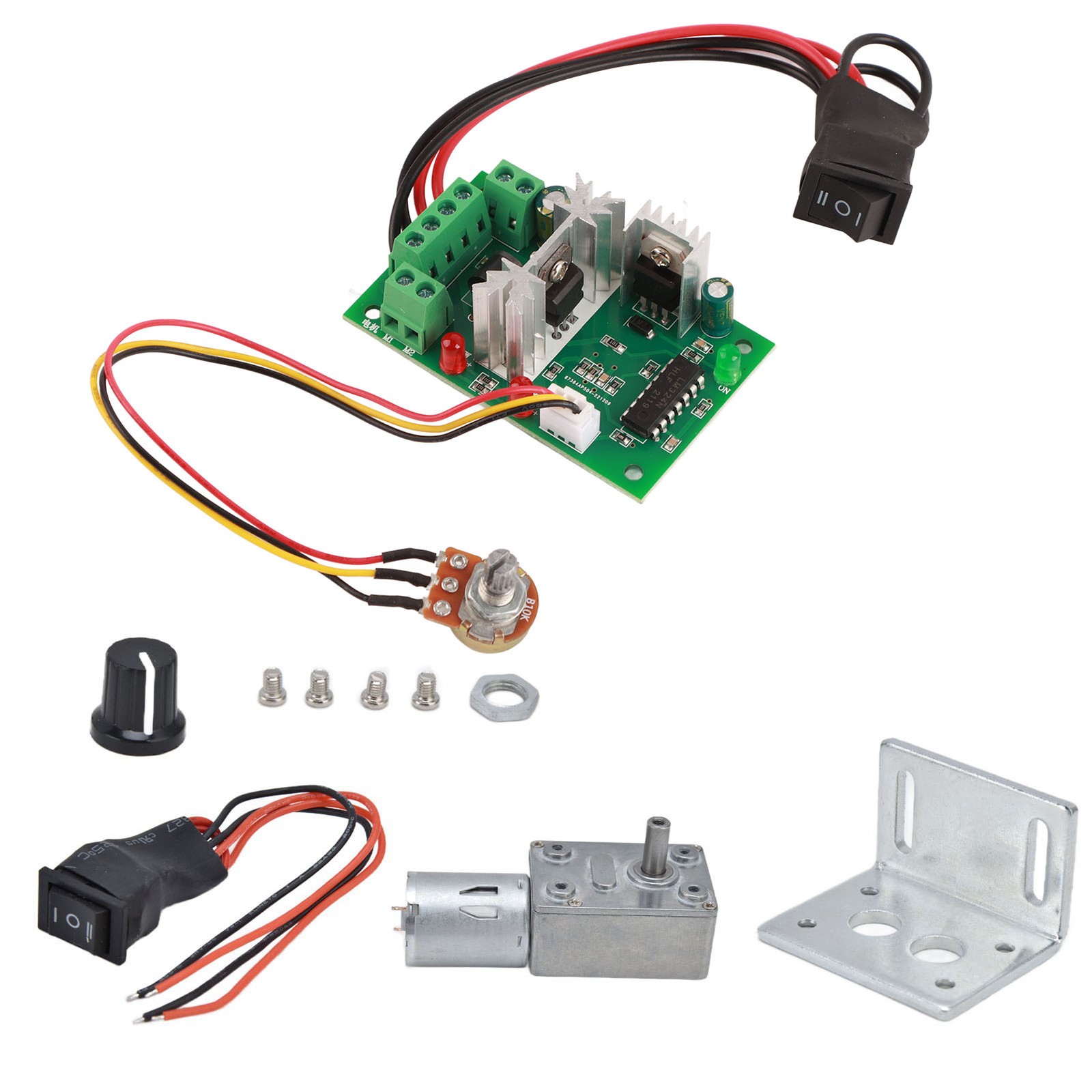 New DC12V Geared Motor Worm Reduction Machinery Transmission Parts W/