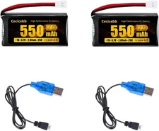 3.7V 550mAh 25C Rechargeable Lipo Battery for Syma X5C Cheerson CX30 Skytech