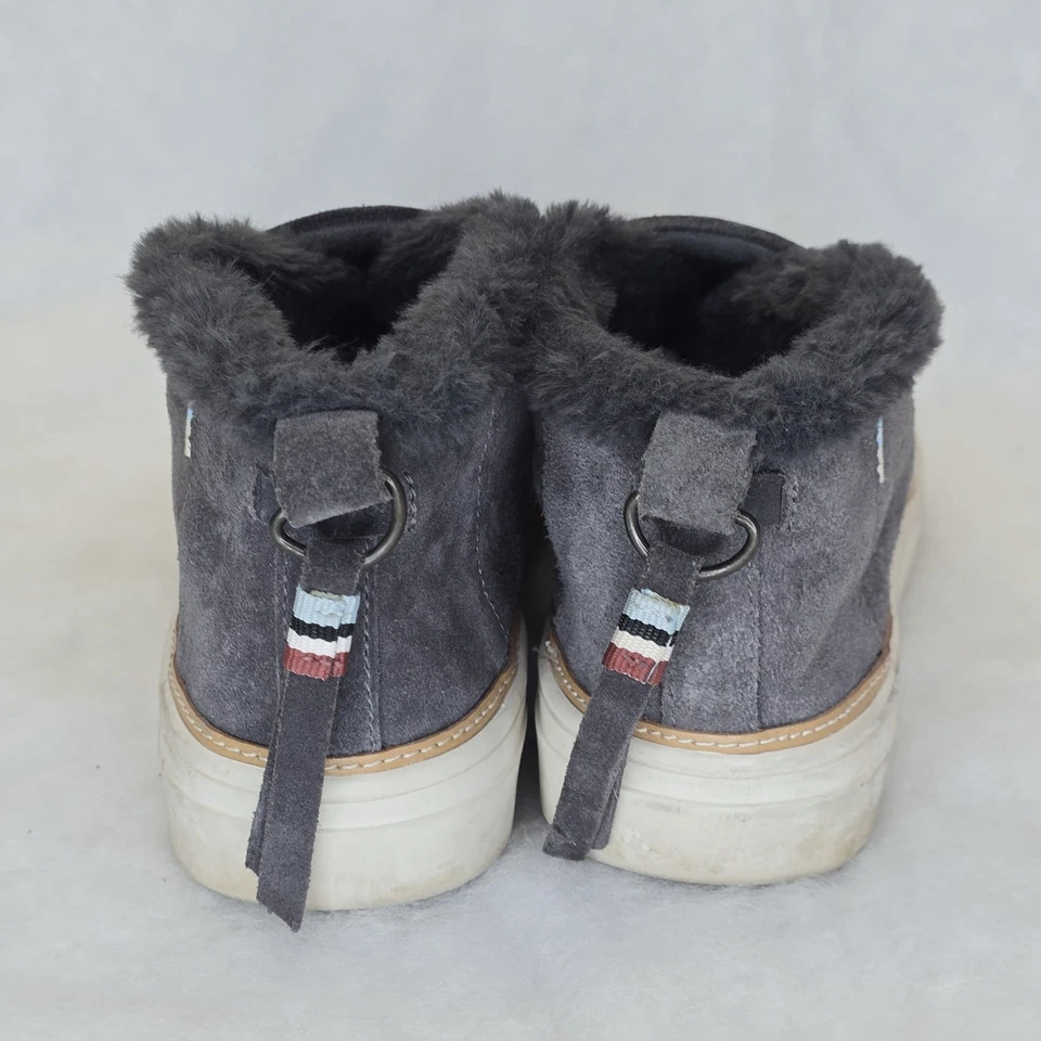 Zapatos TOMS para mujer talla 7,5 gris gamuza piel sintética forrados sin cordones informales cómodos cálidos Foto 4 de 4