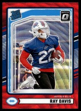 2024 Donruss #316 Ray Davis Optic Rated Rookies Preview Red Wave