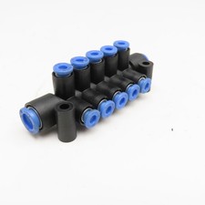 Festo 12 Port Push To Connect Manifold Inlet Port 5/16" 10 Port Outlet 5/32"