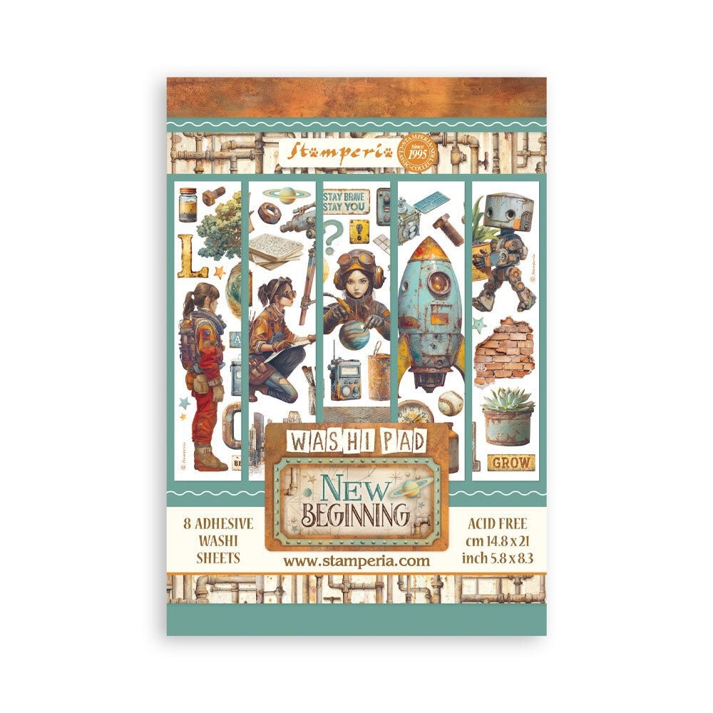 Stamperia - A New Beginning - A5 Washi pad 8 sheets | SPSBW31