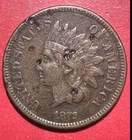 1872 US Indian Head Cent! KEY DATE! Hard to Find! VF Details! Old US Coin!