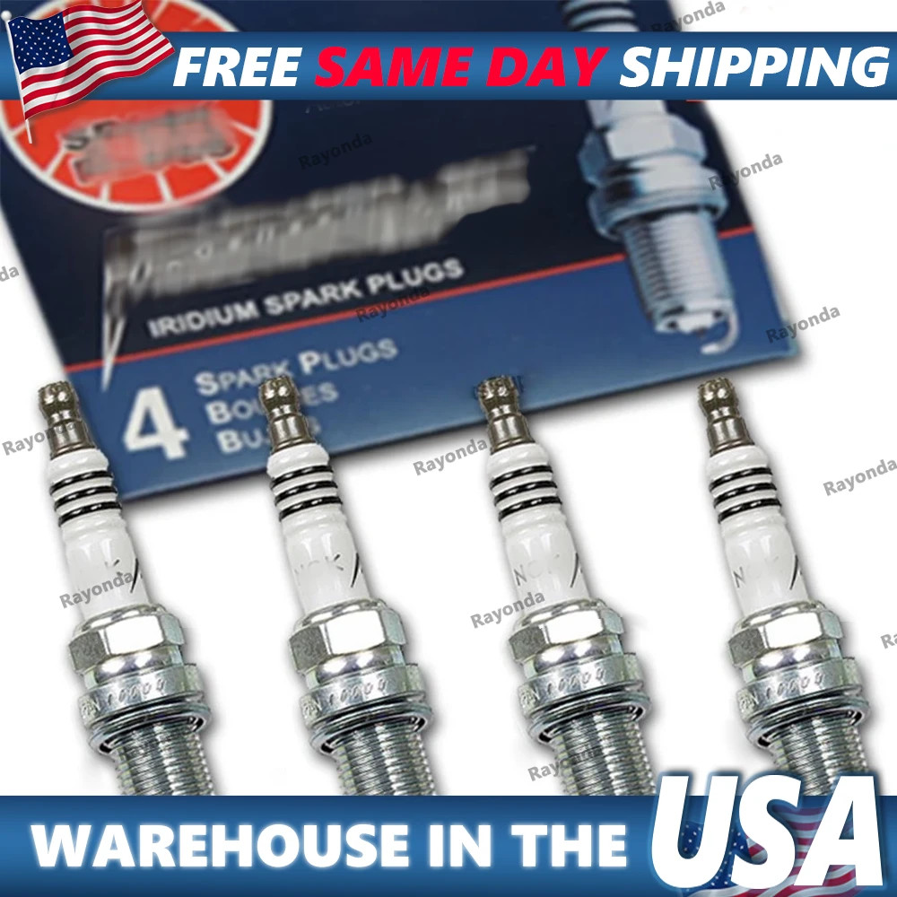 4 x NGK Iridium IX Spark Plugs BKR8EIX Colder Heat Range 8 for Race Tuned Modifi