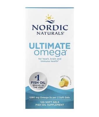 Nordic Naturals, Ultimate Omega mit Zitronengeschmack, 1280mg, 120 Weichkapseln