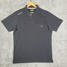 Oakley Shirt Mens XL Polo Hydrolix Black Short Sleeve Casual Front Pocket