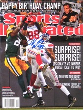 Hakeem Nicks New York Giants Autographed Sports Illustrated 1/23/12 No Label