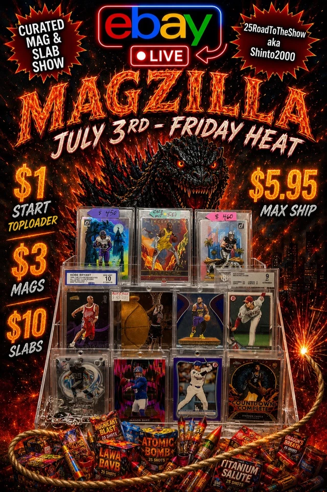 🔥CURATED MAGZILLA HEAT🔥 - $1 $3 $5 Start Singles - FRI July 3rd