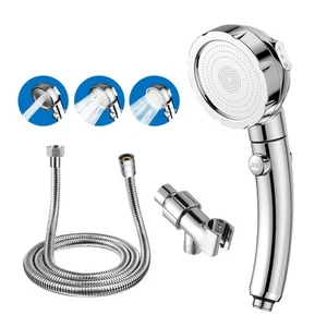 High Pressure Handheld Shower Head with ON/OFF Pause Switch 3 Spray Modes Wat... - Picture 1 of 9
