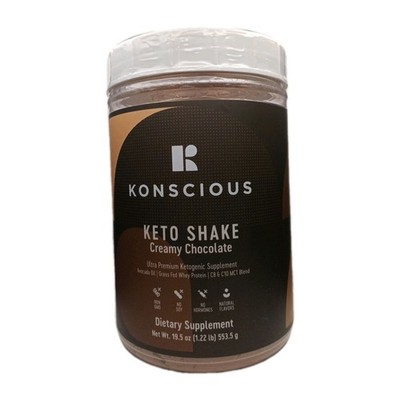 Konscious Keto Shake Supports Weight Loss PURE Ketogenic Supplement Chocolate
