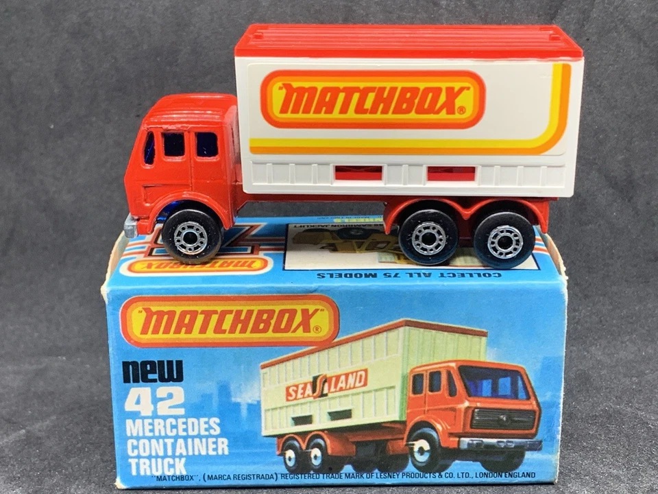 Matchbox Superfast #42 Mercedes Container Truck (MINT) In Original type L Box - Image 2 of 4