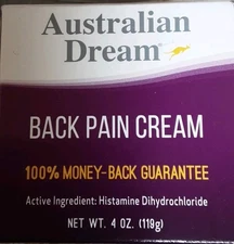 Australian Dream Back Pain Cream - Soothing Non-Greasy Muscle Pain Relief Cre...