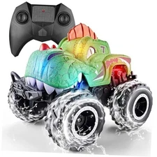 Monster Truck Toys, 1:20 Waterproof Dinosaur Monster Trucks for Boys Age Green