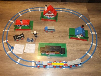 Lego Set 080 Basic Building Set with Train Eisenbahn Zug City Stadt von 1968 !!