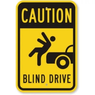 Aluminum Caution Sign Weatherproof Reflective Durable Outdoor Warning