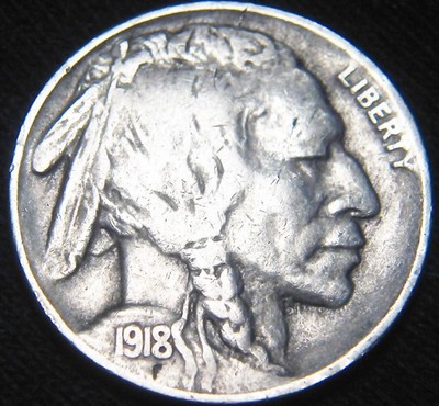 Original Tougher Date 1918-S BUFFALO NICKEL 5¢ FREE S&H! KW85UJ
