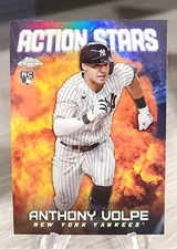 Anthony Volpe 2023 Topps Chrome Action Stars Rookie #28 New York Yankees RC