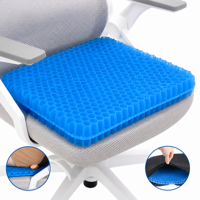 #ad Gel Seat Cushion Pressure Relief Honeycomb Non Slip Office Chair Car Seat Cushio $9.40