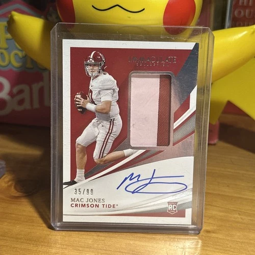 2021 Immaculate Collegiate Premium Mac Jones RPA RC Patch Auto /99 Crimson Tide