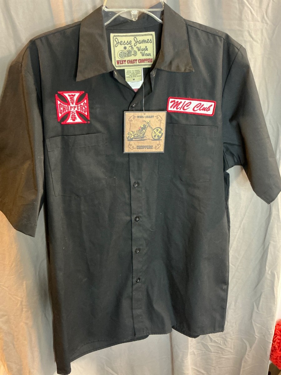 Vintage Jesse James Work Wear West Coast Choppers Shop Shirt M NWT
