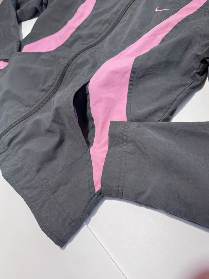 Chaqueta para mujer Nike 251314 cremallera completa correr peso ligero talla S 4-6 vintage Foto 2 de 4