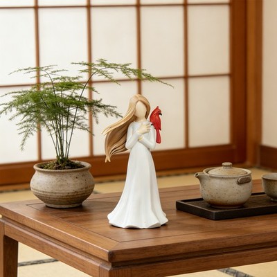 Cardinal Remembrance Love and Serenity Figur weiß Resin Engel Figuren
