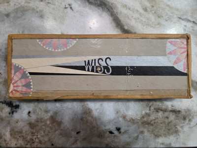 J. Wiss Vintage PINKING SHEARS Sewing SCISSORS 9'' Dressmaking Model C in Box USA