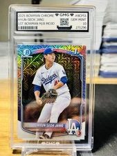 2025 Bowman Chrome Hyun-Seok Jang Mega Mojo GMG Graded 10 Gem Mint 1st Bowman