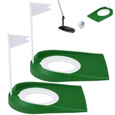 Golf Putting Green Indoor Set, 2 Pack Cup with Flag, Practice Training Aids f...