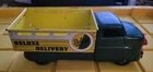 Vintage  Marx green and yellow Deluxe delivery truck