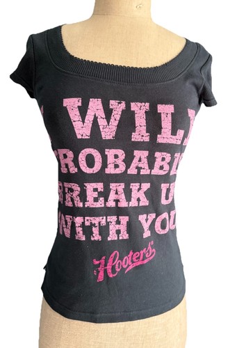 NWT HOOTERS Y2K Fitted/Baby Tee Official Licensed Vintage Sz.S KAVIO SPRING