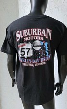 Vintage 1997 Harley Davidson Suburban Motors Pocket T Shirt USA Made Men's XL