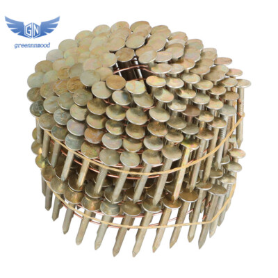 7200Pcs 1-1/4'' × 0.12'' Coil Roofing Nail 3/8'' Head Diameter 15 Degree Galvanized