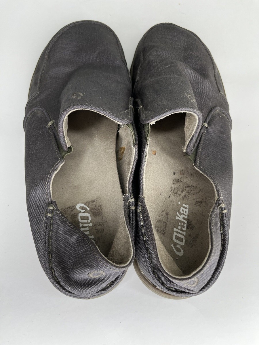 OluKai Gray Textile Slip-On Loafers Size 7 olukai shoes slip ons men size 9 gray textile Comfort  main image 3