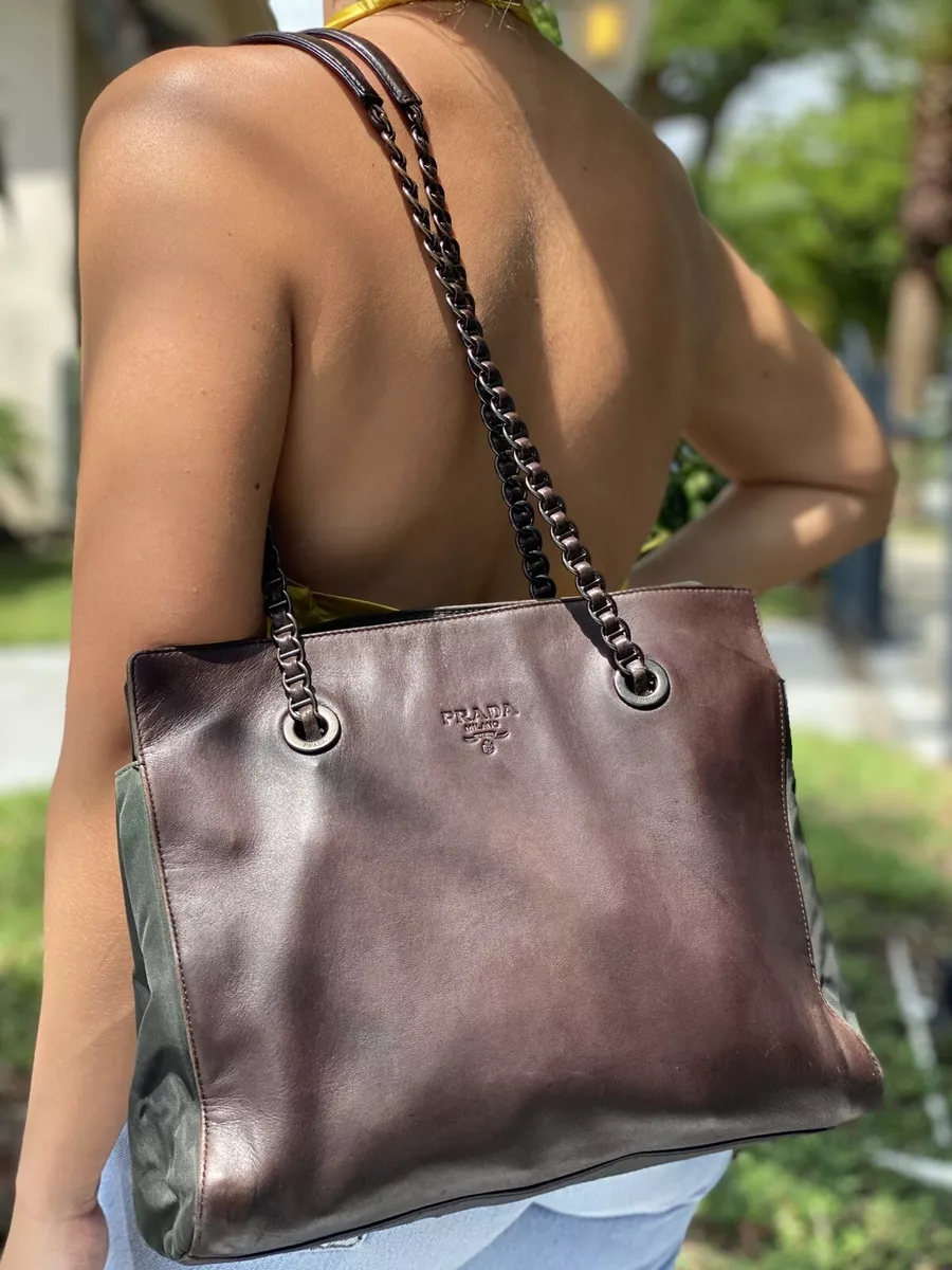 prada brown shoulder bag