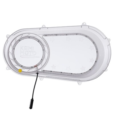 KEMIMOTO ClearClutch Cover with RGB Lights for Polaris
