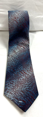 Gian Maxio Men's 100% Polyester geometric Multi Colored Texture Necktie 3W x 56