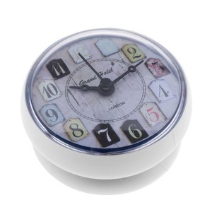 Mini Wanduhr Saugnapf Wasserdicht Fur Badezimmer Kuche Weiss Ebay