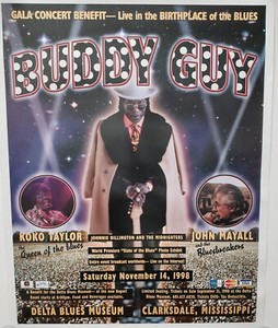 Buddy Guy Poster Benefit Concert Clarksdale Mississippi 1998 With Mayall/Taylor