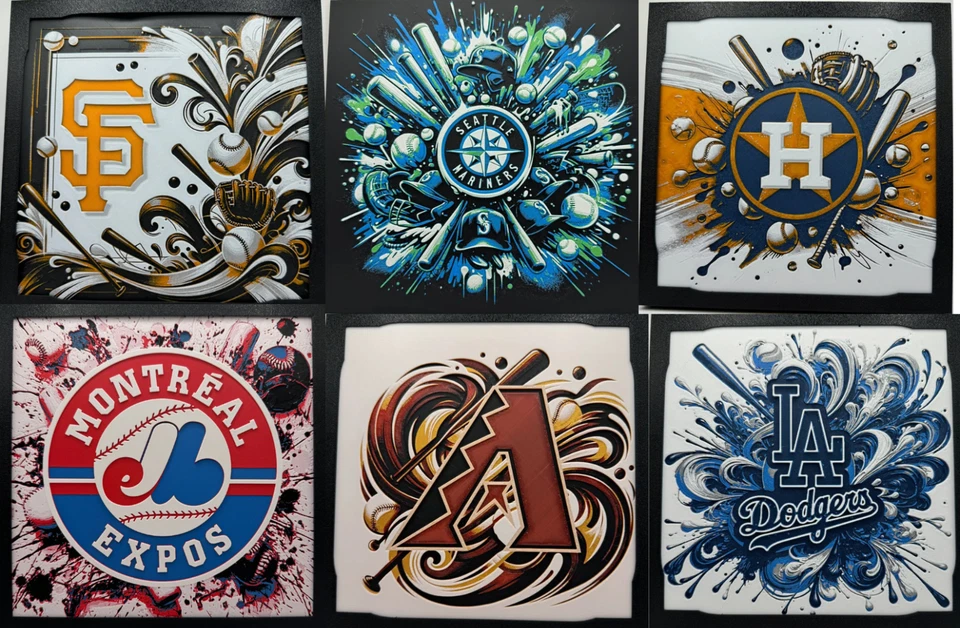 Custom MLB Team 3D Paintings - Image 2 of 4
