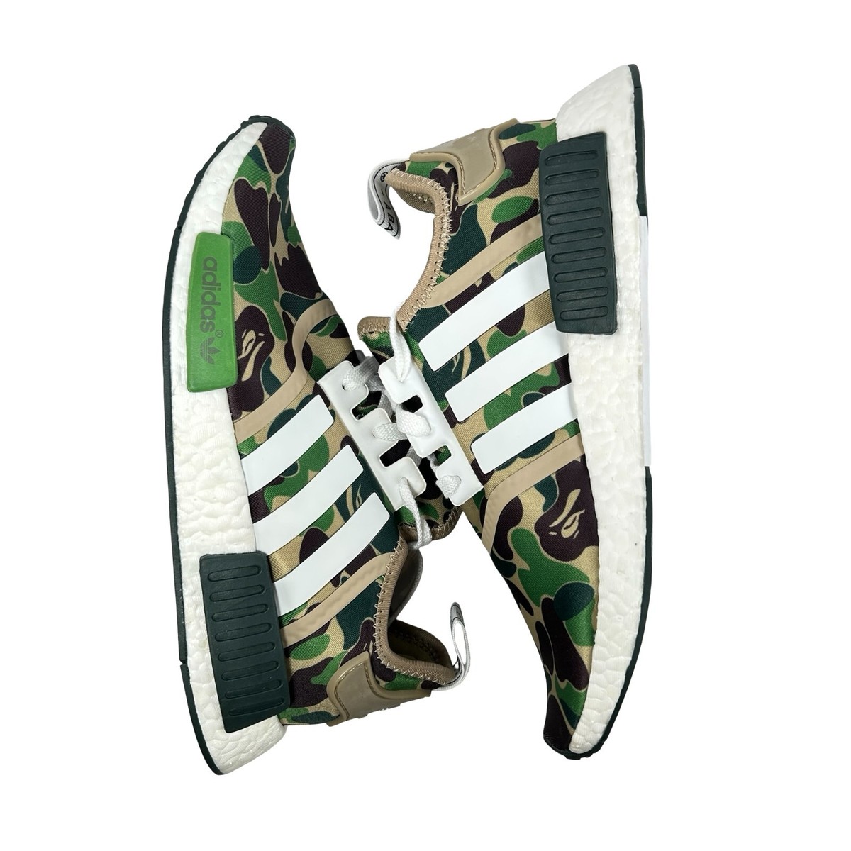 Size 8.5 - adidas A Bathing Ape x NMD_R1 Olive Camo for sale